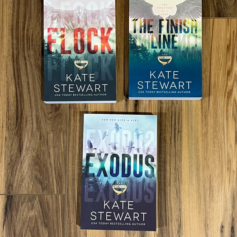 Kate Stewart Book Set - Flock, The Finish Line, Exodus